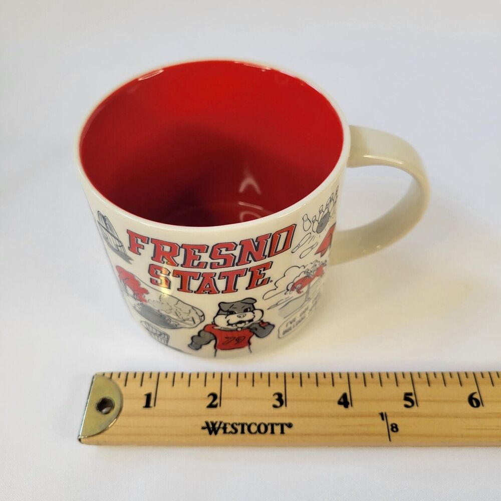 Starbucks Fresno State Bulldogs 14oz Mug Been There Series Campus Collection Box - Picture 9 of 13